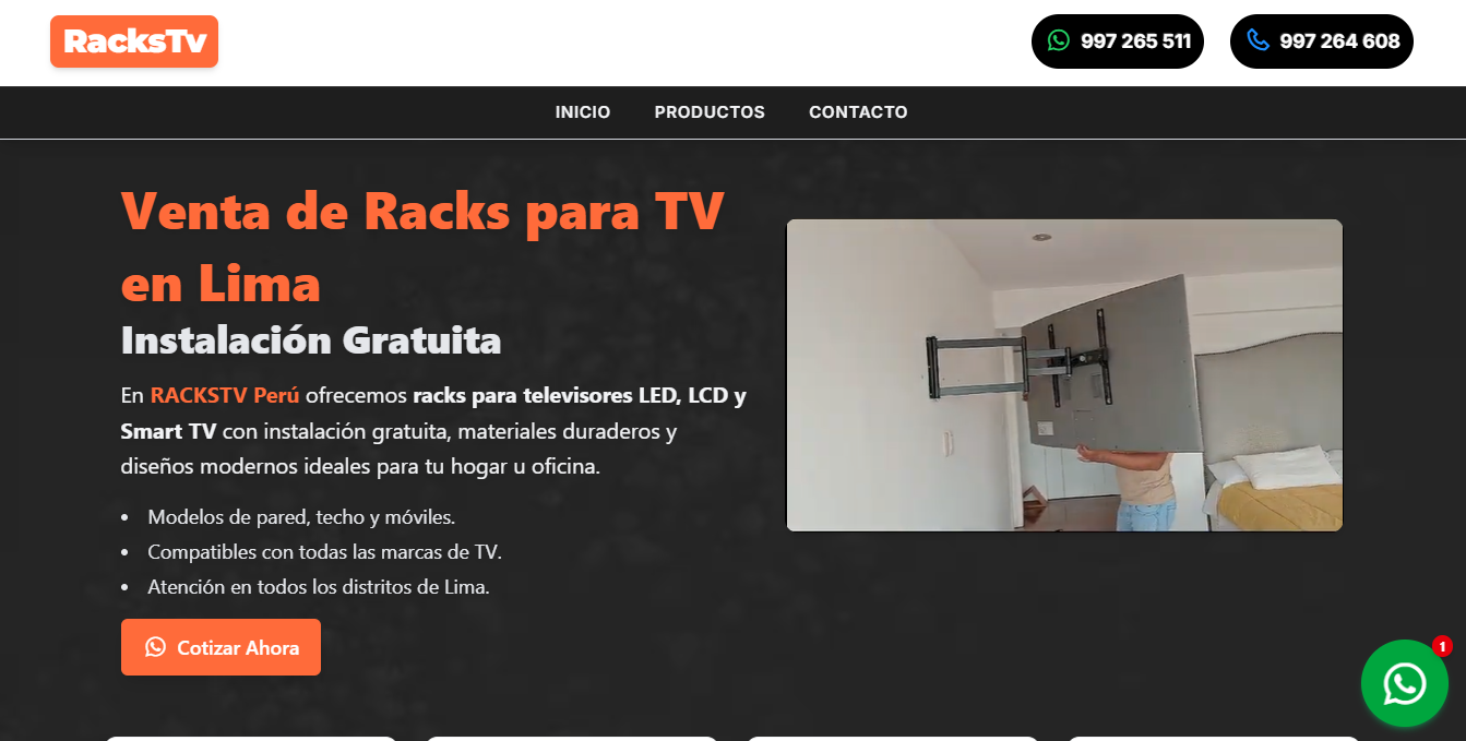 racks tv captura pagina